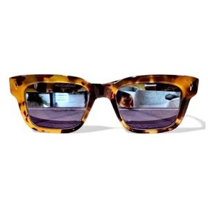 Jacques Marie Mage ‘Molino’ Sunglasses. Havana 8 Frame. Azure Blue Lenses